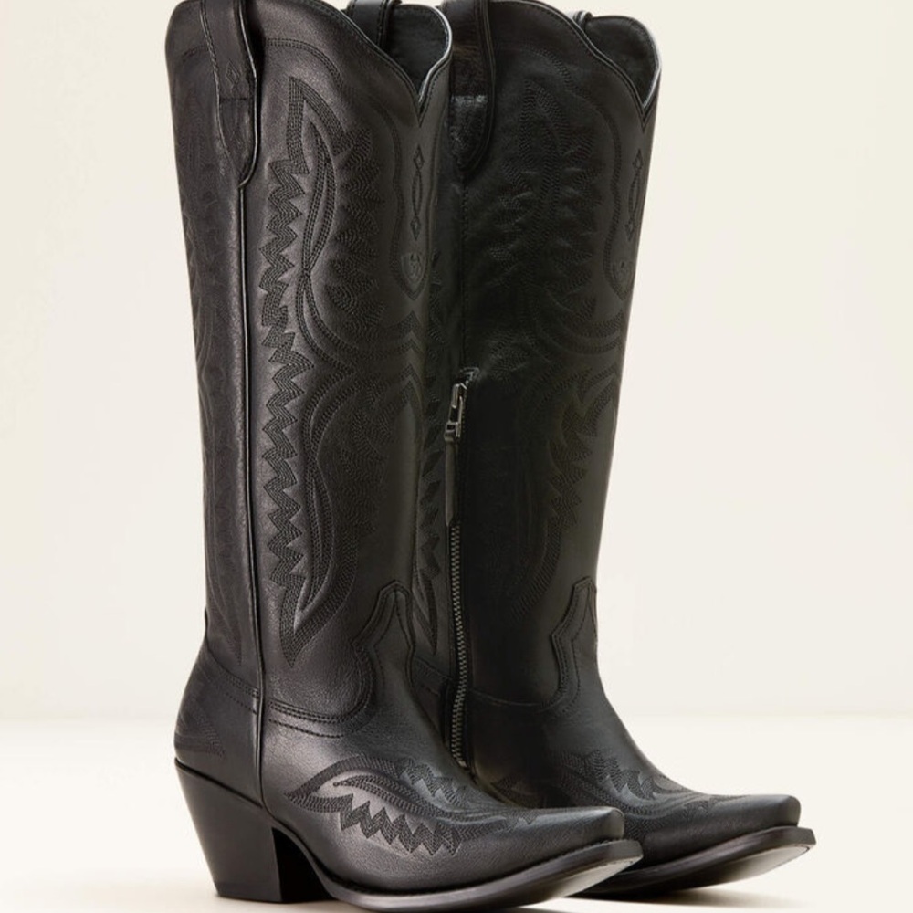 Ariat Casanova X Toe Western Cowboy Boots in Obsidian Black - Picture 2 of 13